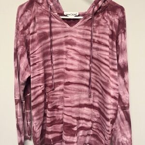 Johnny Was Calmé Purple Tie-Dye Hoodie